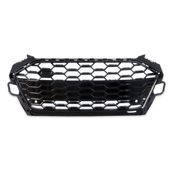 Wabengrill Breit Kühlergrill Schwarz Glanz für Audi A4 B9 Facelift mit S Line