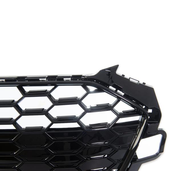Wabengrill Breit Kühlergrill Schwarz Glanz für Audi A4 B9 Facelift mit S Line