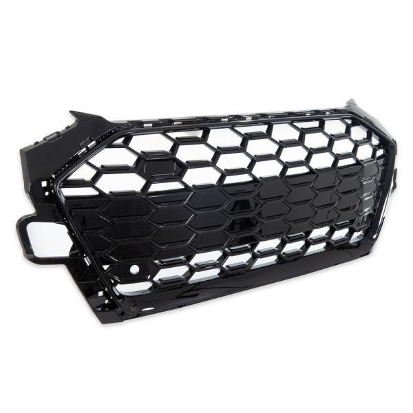 Wabengrill Breit Kühlergrill Schwarz Glanz für Audi A4 B9 Facelift mit S Line