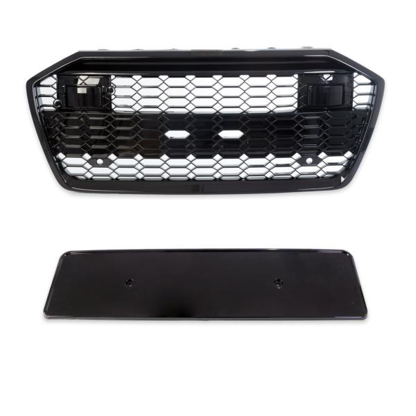Wabengrill Kühlergrill Schwarz glanz Gitter passt für Audi A6 F2 C8 nicht RS6