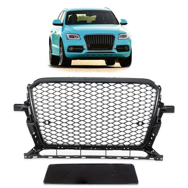 Kühlergrill Wabendesign Grill Schwarz glanz für Audi Q5 8R ab 2012-2017