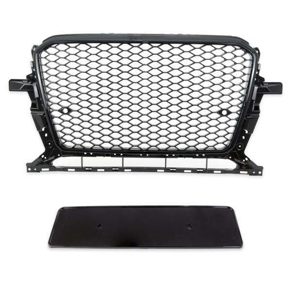 Kühlergrill Wabendesign Grill Schwarz glanz für Audi Q5 8R ab 2012-2017
