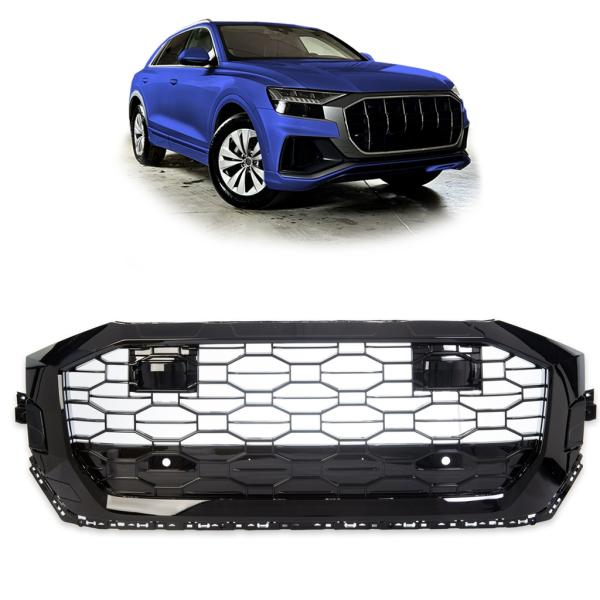 Kühlergrill Waben Grill Sport Schwarz Glanz passt für Audi Q8 4M außer RSQ8