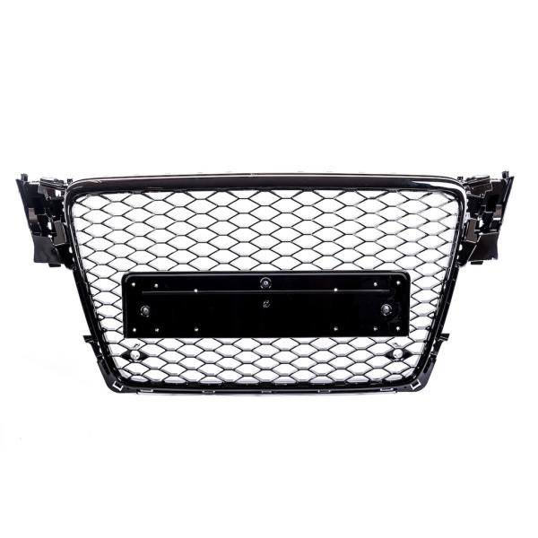 Kühlergrill Waben Sport Grill Schwarz glanz für Audi A4 B8 08-12 kein RS4