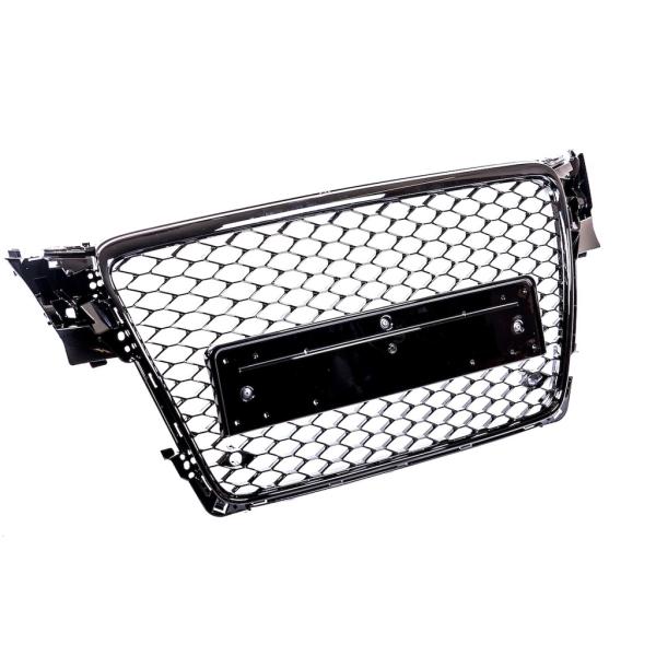 Kühlergrill Waben Sport Grill Schwarz glanz für Audi A4 B8 08-12 kein RS4