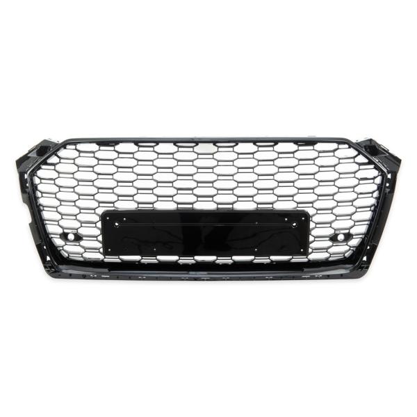 Kühlergrill Wabendesign Grill Schwarz glanz komplett für Audi A5 F5 außer RS5
