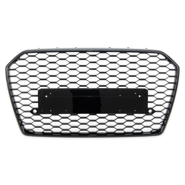 Wabengrill Kühlergrill schwarz glanz für AUDI A6 C7 4G Limo Avant  2015-2018