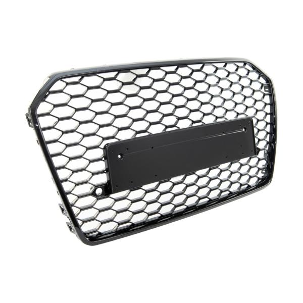 Wabengrill Kühlergrill schwarz glanz für AUDI A6 C7 4G Limo Avant  2015-2018