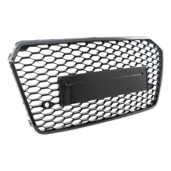 Wabengrill Kühlergrill schwarz glanz passt für Audi A7 C7 ab 2014-2018 kein RS7