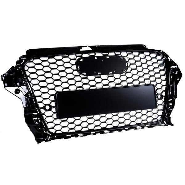 Sportgrill / Kühlergrill für Audi A3 8V 12-16 Hochglanz Schwarz in Wabendesign