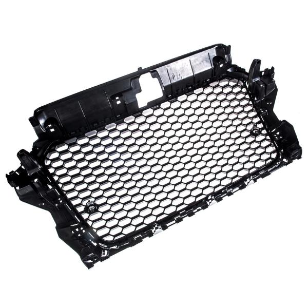 Sportgrill / Kühlergrill für Audi A3 8V 12-16 Hochglanz Schwarz in Wabendesign