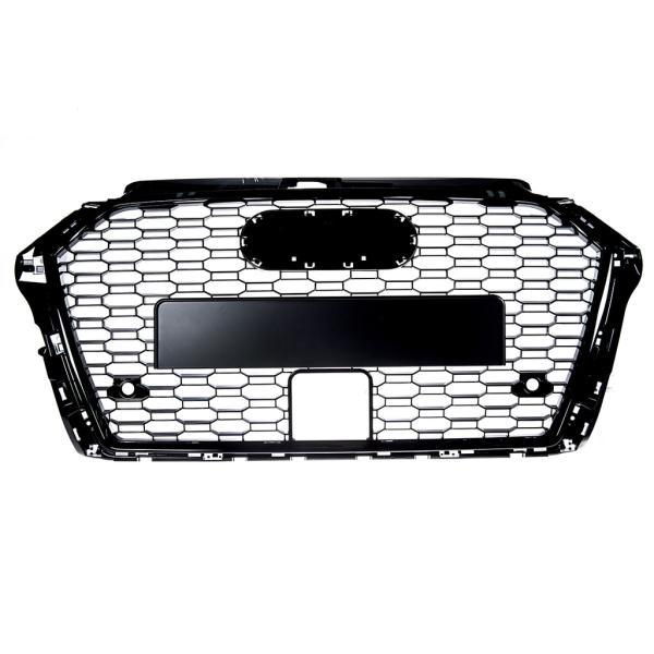 Kühlergrill Wabengrill PDC Schwarz Glanz passt für Audi A3 8V Facelift ohne RS3