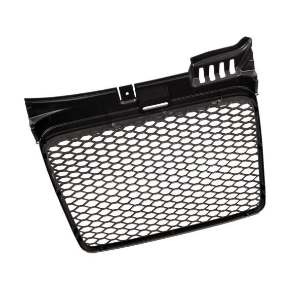 Sportgrill / Kühlergrill für Audi A4 B7 05-08 Hochglanz-schwarz in Wabengitter Optik