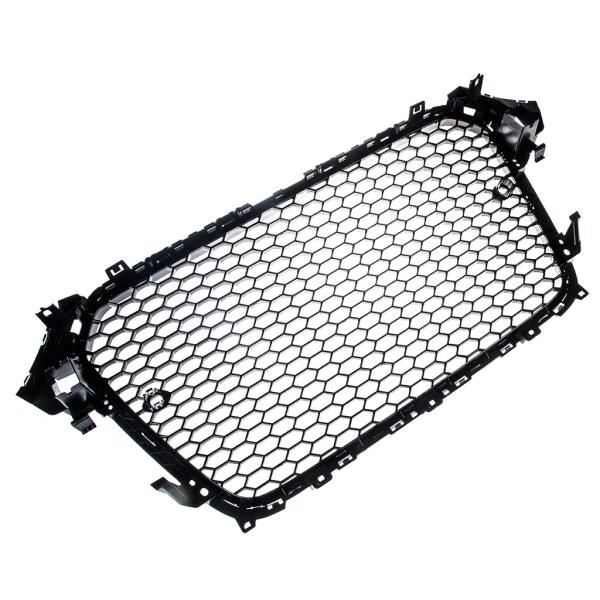 Sportgrill / Kühlergrill für Audi A4 B8 Facelift 13-16 Hochglanz-schwarz mit Emblemhalter