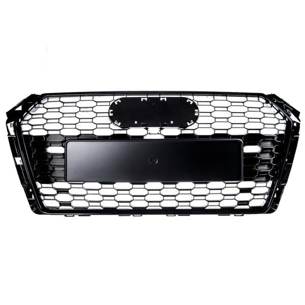 Wabengrill Kühlergrill Schwarz Glanz für Audi A4 B9 Facelift ab 2015 nicht RS4