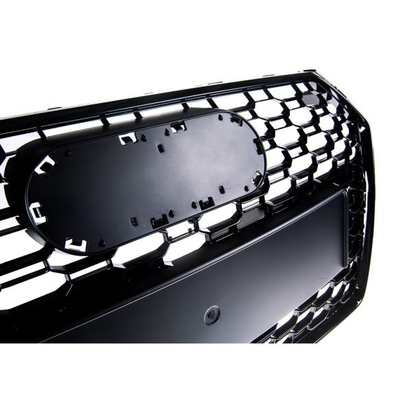 Wabengrill Kühlergrill Schwarz Glanz für Audi A4 B9 Facelift ab 2015 nicht RS4