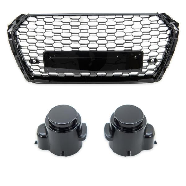 Kühlergrill Wabengrill Schwarz glanz passt für Audi A4 B9 ab 2015-2019 kein RS4