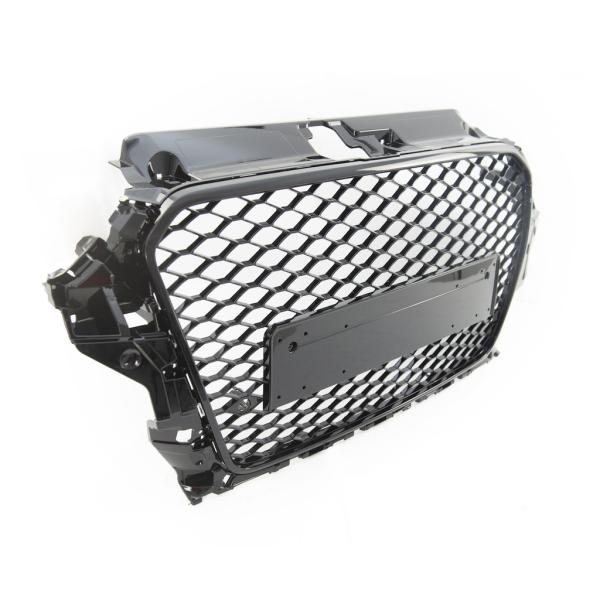 Wabendesign Kühlergrill Schwarz Glanz +PDC passt für Audi A3 8V 12-16 ohne RS3