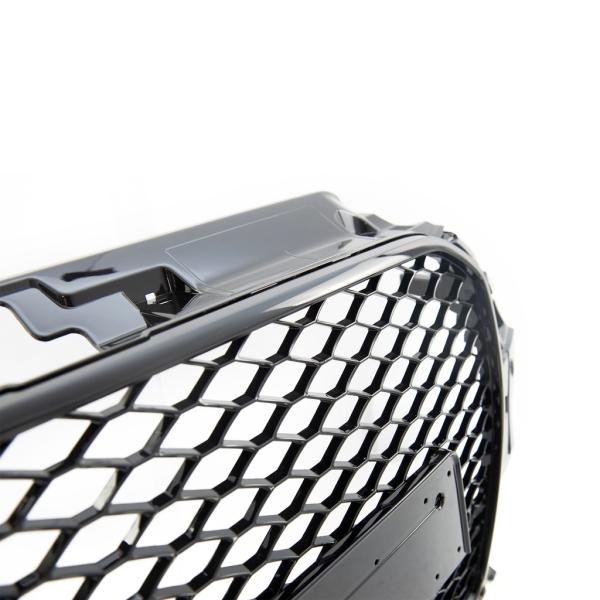 Wabendesign Kühlergrill Schwarz Glanz +PDC passt für Audi A3 8V 12-16 ohne RS3