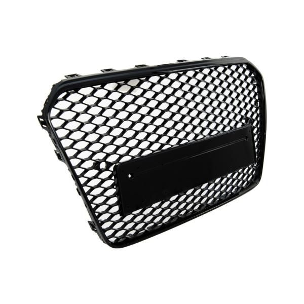 Sport Kühlergrill Grill ohne Emblem Schwarz glanz für Audi A5 B8 8