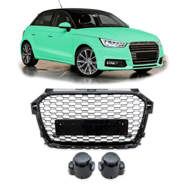 Kühlergrill Grill Wabendesign Schwarz glanz für Audi A5 8T 2007-2011 nicht S5