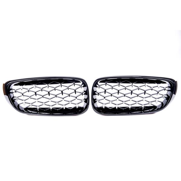 Sportgrill Kühlergrill für BMW 3er F34 Gran Turismo 13-20 glanz schwarz/chrom