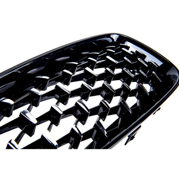 Sportgrill Kühlergrill für BMW 3er F34 Gran Turismo 13-20 glanz schwarz/chrom