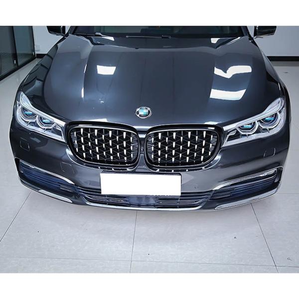 KÜHLERGRILL DIAMANT GRILL PASST FÜR BMW 7ER G11 G12 LCI AB 15-19 SCHWARZ CHROM
