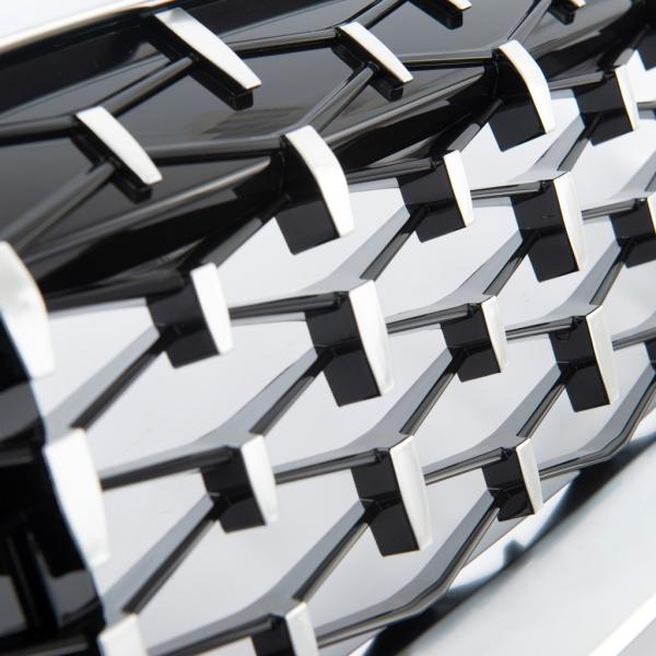 Sportgrill Frontnieren für BMW 3er G20 / G21 19-22 Hochglanz schwarz/Matt silber