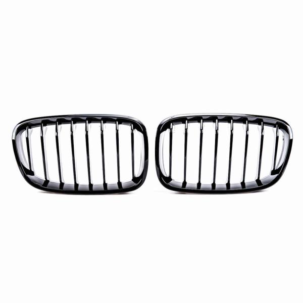 Set Performance Kühlergrill für BMW 1er F20 F21 Bj 11-15 passend Schwarz Glanz