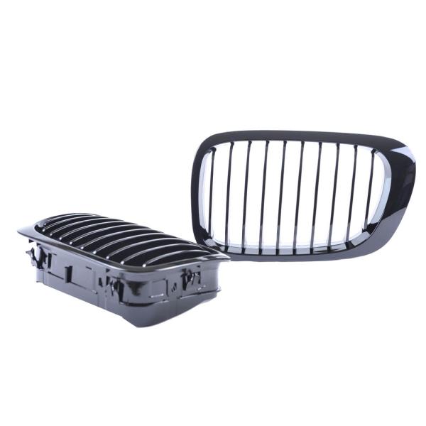 Set Sport Kühlergrill Performance schwarz glanz für BMW E46 Coupe Cabrio 99-03