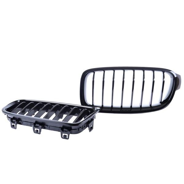 Kühlergrill Sport-Performance komplett hochglanz Schwarz passt für BMW F30 F31