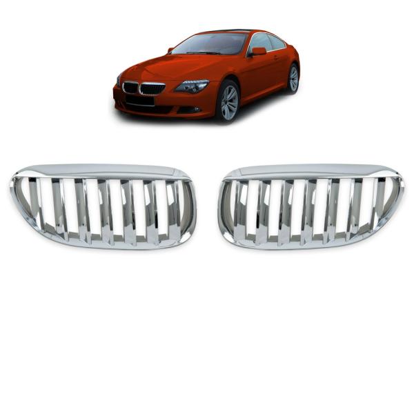 Kühlergrill / Sportgrill chrom für BMW 6er E63 E64 03-10 alle Modelle