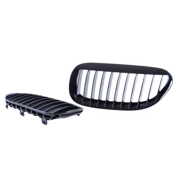 Set Kühlergrill Grill Schwarz glanz Performance für BMW 6er E63 E64 ab 2003-2010