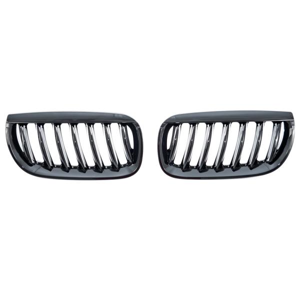 Kühlergrill / Sportgrill für BMW X3 E83 03-06 schwarz glanz