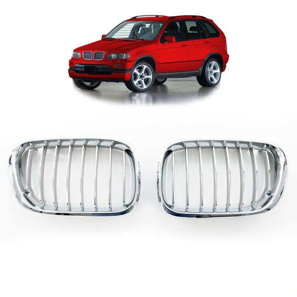 Kühlergrill / Sportgrill chrom für BMW X5 E53 99-03
