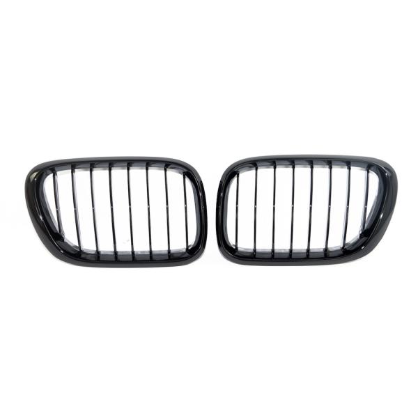 Sportgrill Kühlergrill Single für BMW X5 E53 00-03 Hochglanz schwarz