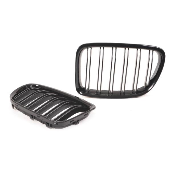 Doppelsteg Kühlergrill Grill Schwarz glänzend für BMW X1 E84 ab 09-15 auch M
