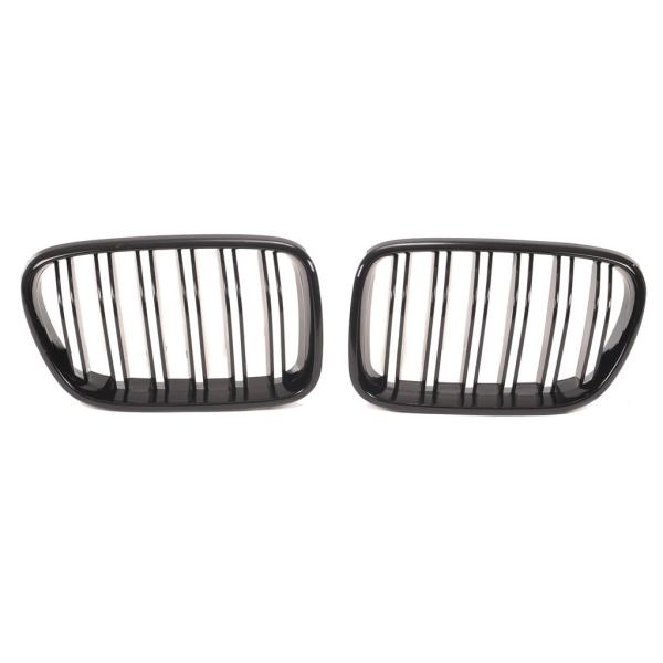 Doppelsteg KÜHLERGRILL SET Schwarz Glanz Sport passt für BMW X3 F25 10-14