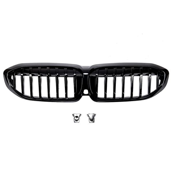 Set Performance Kühlergrill Schwarz Glanz passt auf BMW 3er G20 G21 Sport +M