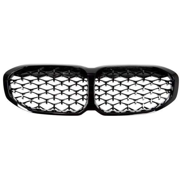 Sportgrill Kühlergrill für BMW 1er F40 ab2019 Diamond Hochglanz schwarz