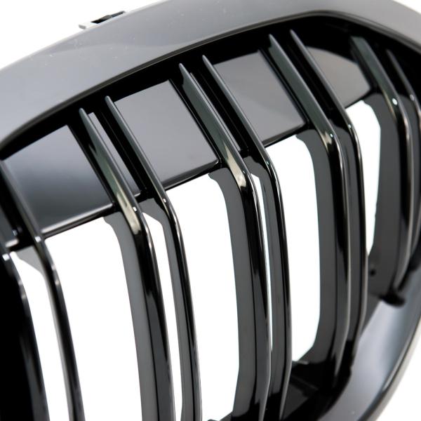 Sport Doppelsteg Kühlergrill hochglanz schwarz lackiert für alle BMW 1er F40