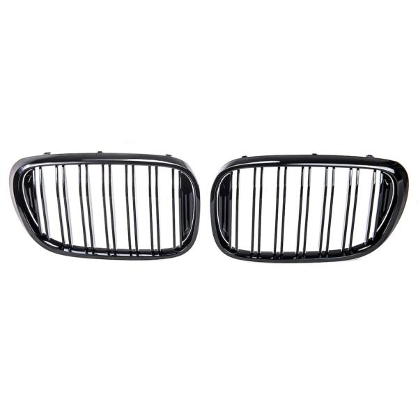 Doppelsteg Kühlergrill Schwarz GLANZ Performance passt für BMW 7er G11 G12 2014-2019
