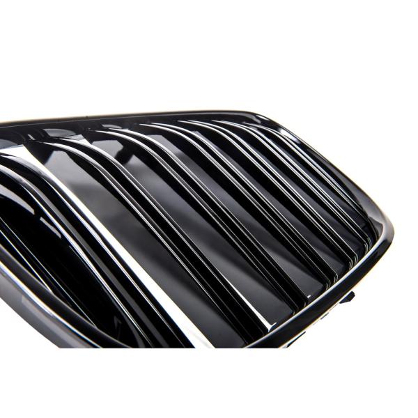 Doppelsteg Kühlergrill Schwarz GLANZ Performance passt für BMW 7er G11 G12 2014-2019