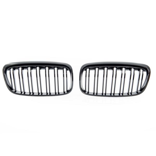 Set Doppelsteg Kühlergrill schwarz Glanz für für BMW 2er Active Tourer F45