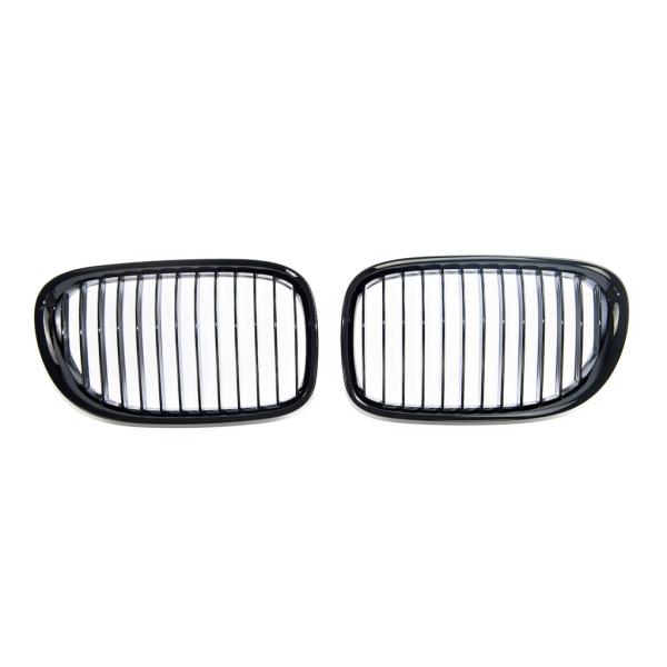 Sportgrill Kühlergrill Single für BMW 7er F01/ F02/ F03/ F04 08-15 Hochglanz schwarz