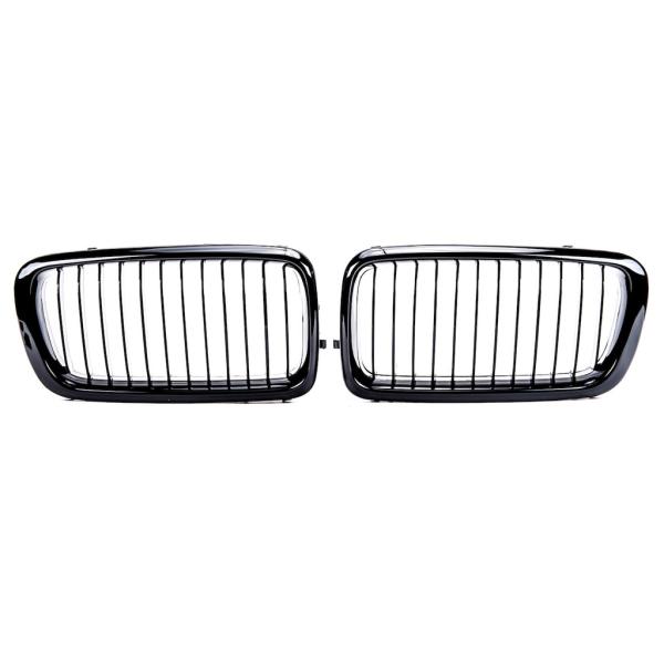 Set Kühlergrill Schwarz GLANZ Performance passt für BMW 7er E38 94-02