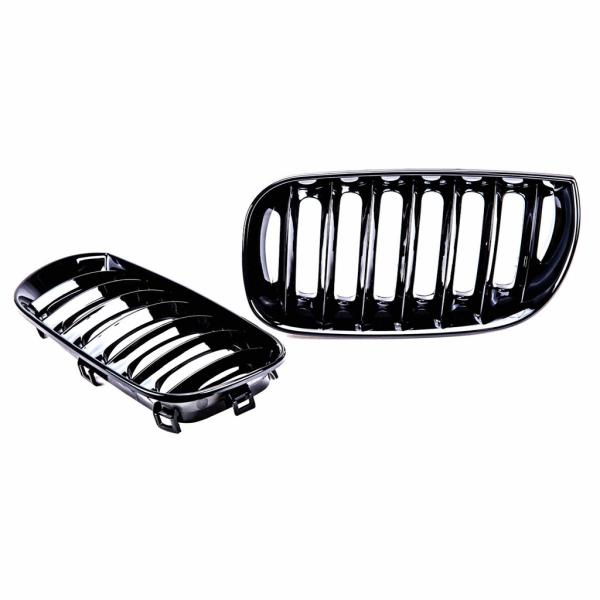 Sportgrill Kühlergrill kompatibel mit BMW X3 F83 03-06 Hochglanz schwarz