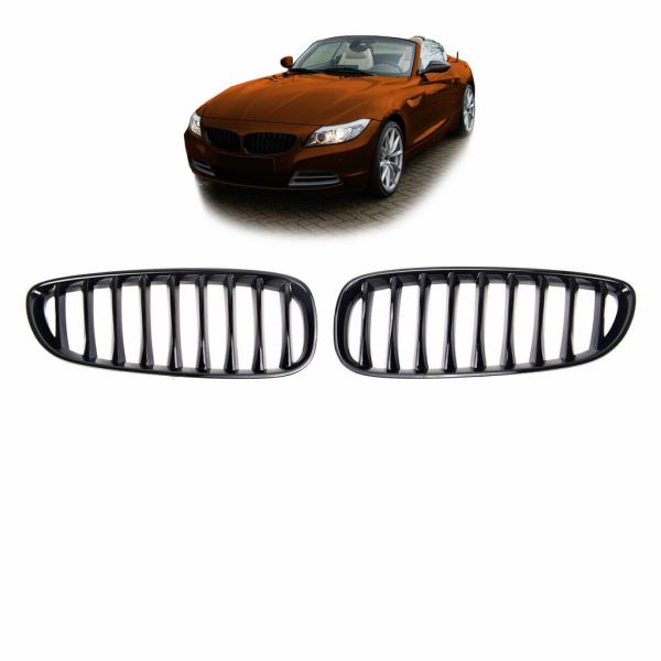 Kühlergrill / Sportgrill Single für BMW Z4 E89 schwarz glanz