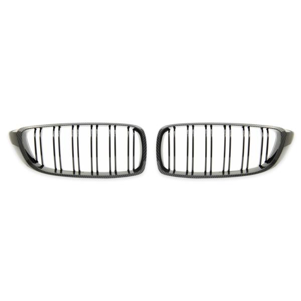 Sportgrill Kühlergrill Doppelsteg für BMW 4er F32 / F33 / F36 13-21 Carbon Look